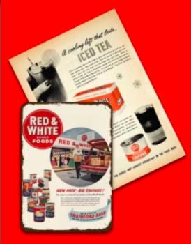 red and white magazine